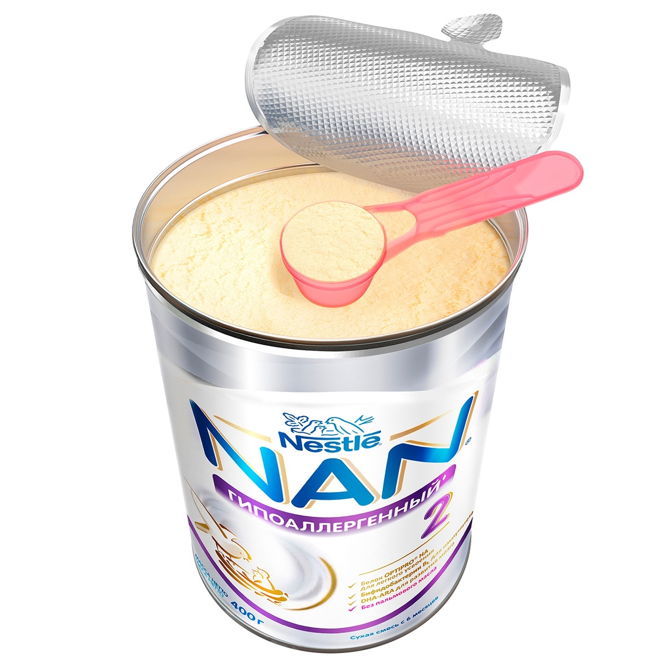 

Смесь сухая молочная Nestle Nan Гипоаллергенный 2 для детей с 6 месяцев 400г