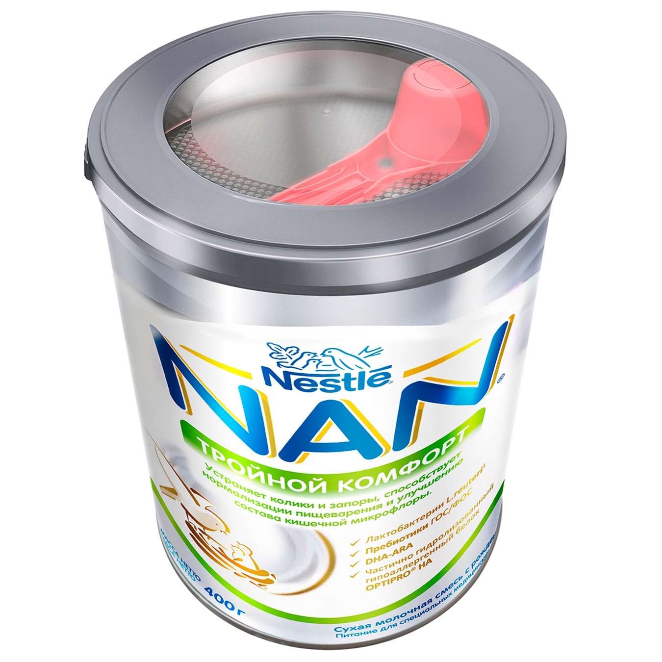 

Смесь сухая молочная Nestle Nan Тройной комфорт с рождения 400г
