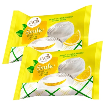 Зефір Жако Smile з лимонною начинкою ваговий - купити, ціни на Auchan - фото 1