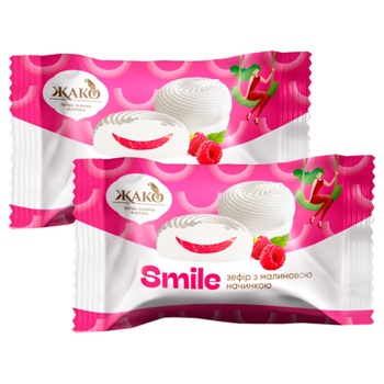 Зефир Жако Smile с малиновой начинкой - купить, цены на Auchan - фото 3