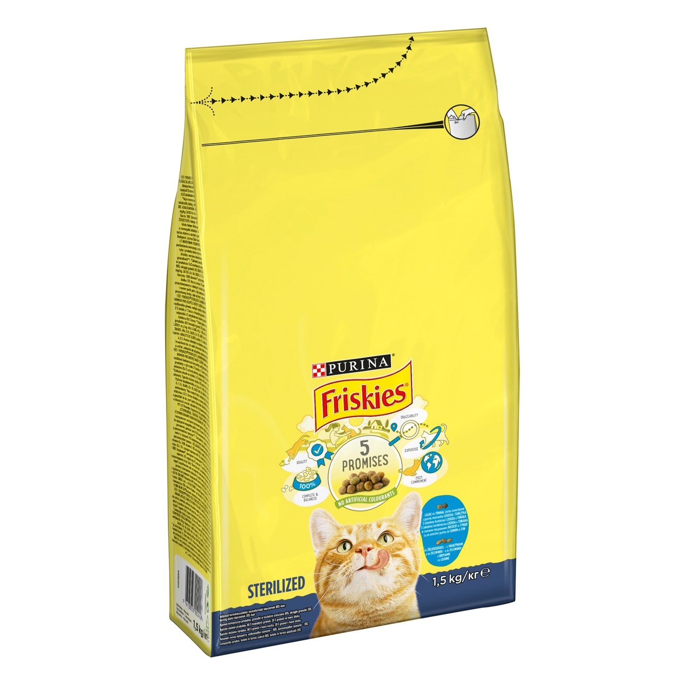 

Корм Friskies с лососем и овощами для стерилизованных кошек и кастрированных котов 1,5кг