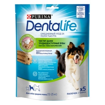 07613035379794 Ласощі Purina DentaLife для собак середніх порід 115г
