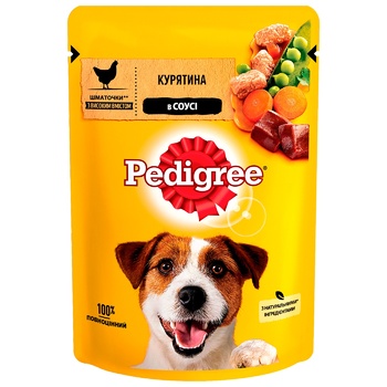 Корм Pedigree с курицей и овощами в соусе для собак 100г - купить, цены на Auchan - фото 1