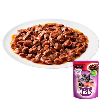 Whiskas with Beef in Sauce Kittens Food 100g - buy, prices for ULTRAMARKET - photo 3