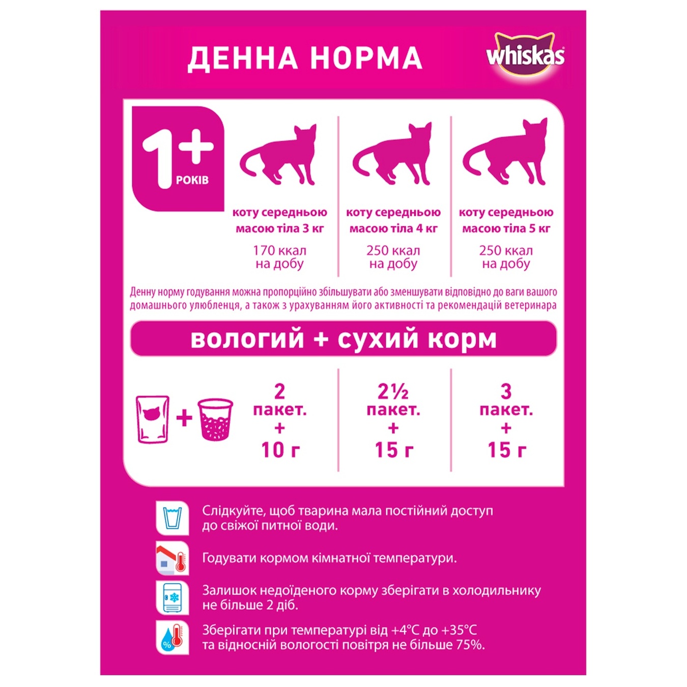 

Корм Whiskas с говядиной в желе 85г