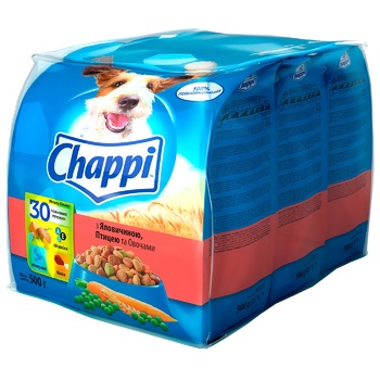 Корм для собак Chappi сухий яловичина птиця 500г - купити, ціни на Auchan - фото 6