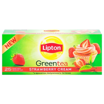 Lipton Strawberry Cream Green Tea 25pack*1.6g - buy, prices for Tavria V - photo 5