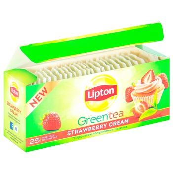 Lipton Strawberry Cream Green Tea 25pack*1.6g - buy, prices for Auchan - photo 3