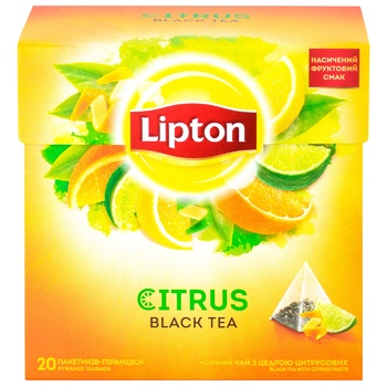 Чай черный Lipton Citrus с цедрой цитрусовых 1,8г*20шт - купить, цены на КОСМОС - фото 5