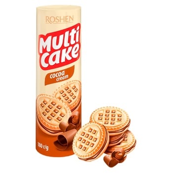 Roshen Multicake Cookies sandwich sugar with cocoa stuffing 180g - buy, prices for COSMOS - photo 1