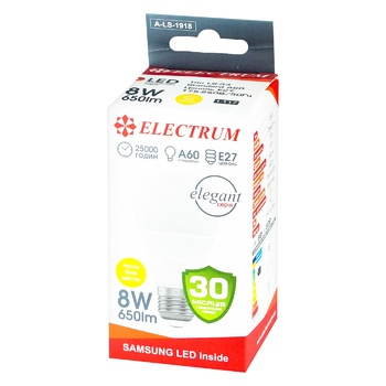 Electrum Bulb LED A60 8W PA LS-33 Elegant Е27 3000 A-LS-1918 - buy, prices for ULTRAMARKET - photo 5