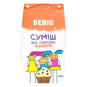 Смесь для выпечки BeBig Сказочный мафин без глютена 450г - купить, цены на Auchan - фото 2