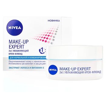 Крем-флюид Nivea Make-Up Expert Увляжняющий 2в1 50мл - купить, цены на ULTRAMARKET - фото 3