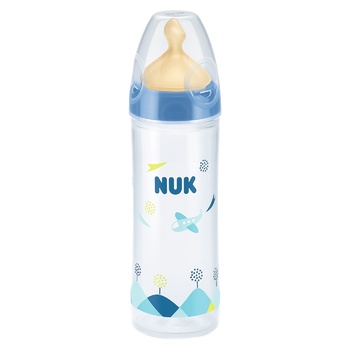 Пляшка Nuk New Classic пластикова з латексною соскою First Choice Plus для хлопчиків розмір 2, отвір М 250мл - купити, ціни на - фото 1