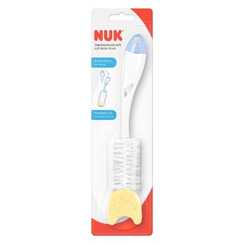 NUK Blue Brush for Washing Bottles and Pacifier with Sponge 2in1 - buy, prices for Tavria V - photo 1