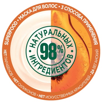 Маска Garnier Fructis Superfood Папайя для поврежденных волос 390мл - купить, цены на - фото 2