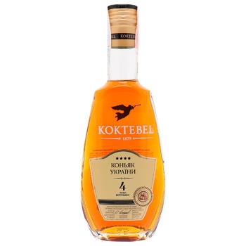 Koktebel Cognac Ordinary 4* 40% 250ml - buy, prices for ULTRAMARKET - photo 1