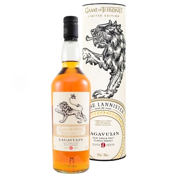 Виски Lagavulin Game of Thrones 9y.o. Box 46% 0,7л - купить, цены на МегаМаркет - фото 1