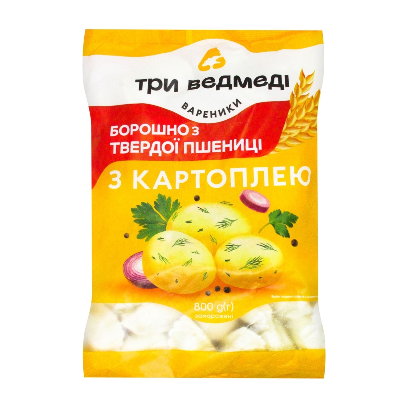 

Вареники Три ведмеді с картофелем 800г