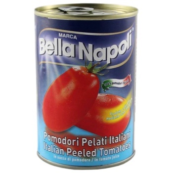 Томаты Bella Napoli очищенные в томатном соке 400г - купить, цены на ULTRAMARKET - фото 1