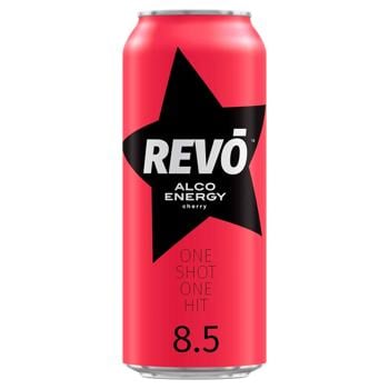 Revo Cherry Alco Energy Low-Alcoholic Energy Drink 8.5% 0.5l - buy, prices for EKO Market - photo 1