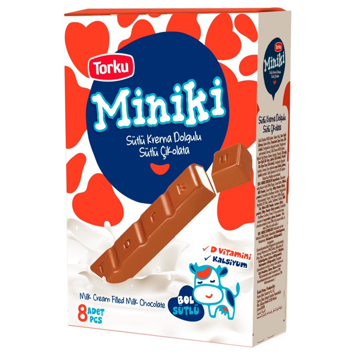 

Шоколад Torku Miniki молочный с молочной начинкой 72г