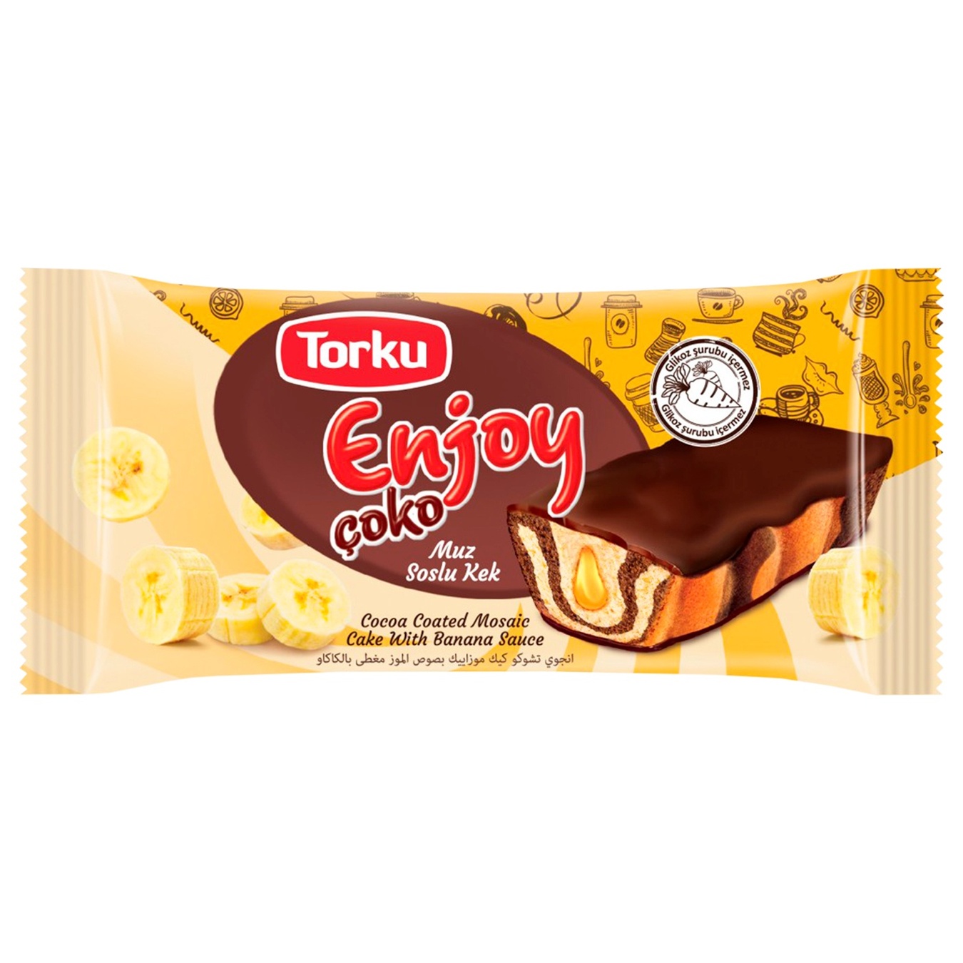 

Пирожное Torku Enjoy с банановым сиропом 45г