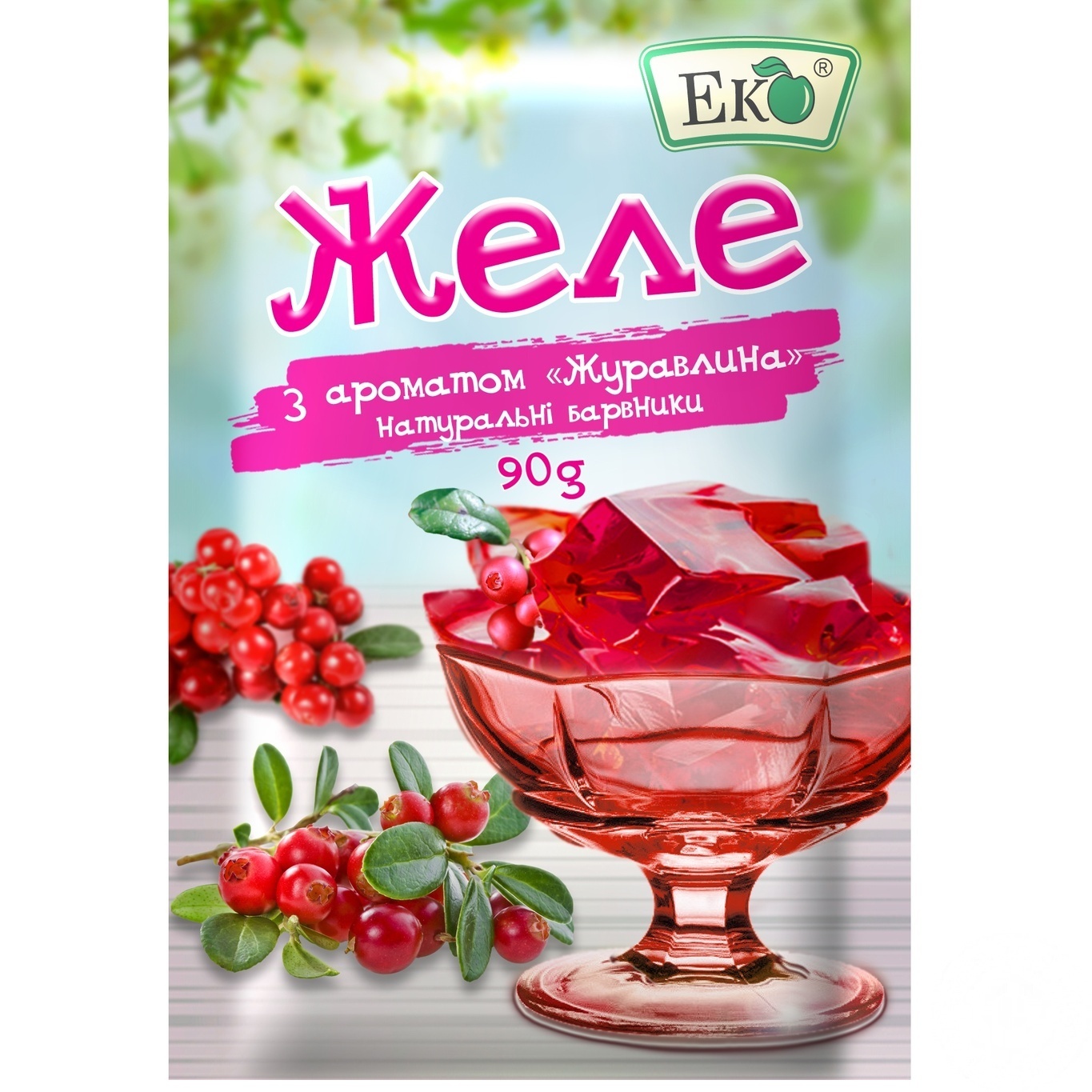 

Желе Эко клюква 90г