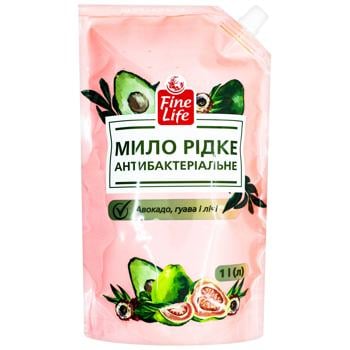 Мыло Fine Life антибактериальное авокадо 1л