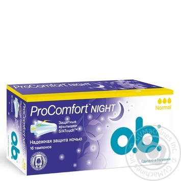 Тампоны o.b. ProComfort Night Normal 16шт купить, цены на МегаМаркет - фото 1