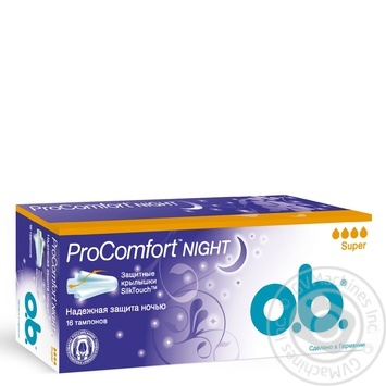 Тампоны o.b. ProComfort Night Super 16шт купить, цены на МегаМаркет - фото 1
