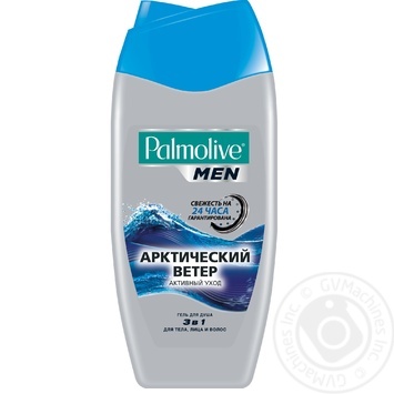 Гель для душу і шампунь 2в1 Palmolive Men Активний догляд Провітамін В5 250мл купити, ціни на МегаМаркет - фото 1