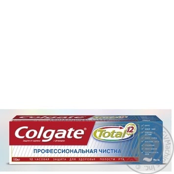 Зубная паста Colgate Total 12 Профессиональная Чистка гель 100мл - купить, цены на NOVUS - фото 1