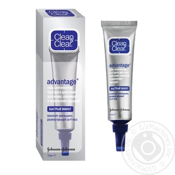 Гель-аплікатор проти прищів Clean&Clear Advantage Швидкий Ефект 15мл купити, ціни на МегаМаркет - фото 1