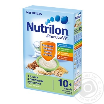Pap Nutrilon grains with rice balls for children from 10 months 225g - buy, prices for MegaMarket - photo 1