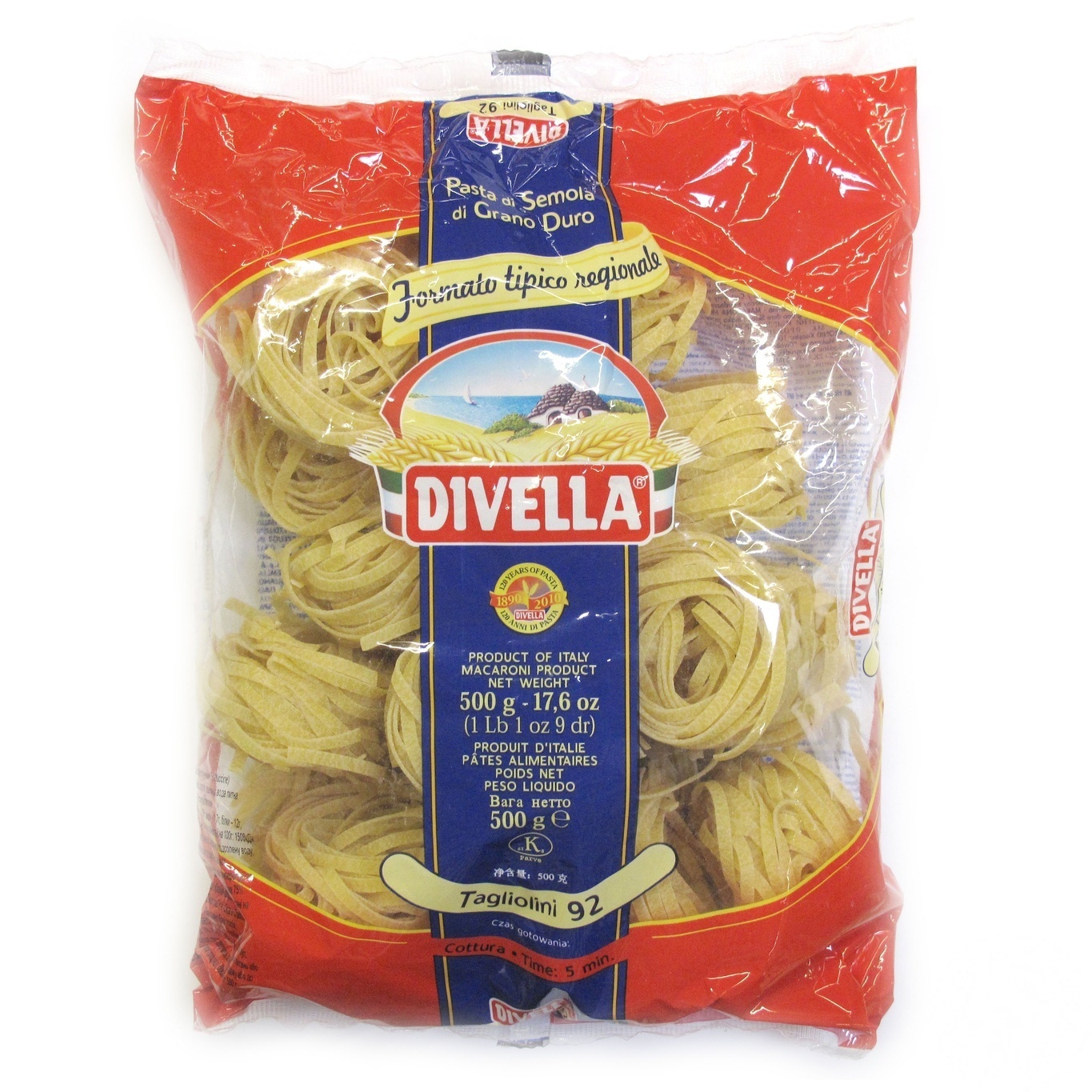 

Макаронные изделия Divella Fettuccine 90 500г