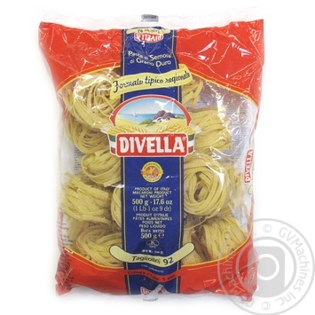 Макарони Divella Fettuccine 90 500г х12 купить, цены на МегаМаркет - фото 1