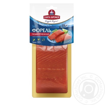 Fish trout Santa bremor smoked 300g vacuum packing Belarus - buy, prices for MegaMarket - photo 1