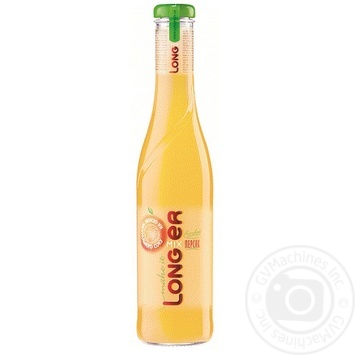 Non-carbonated low-alcohol drink with natural juice Longmixer Peach glass bottle 7%alc. 330ml Ukraine