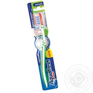 Зубная щетка Aquafresh для зубов и языка средней жесткости - купить, цены на NOVUS - фото 1