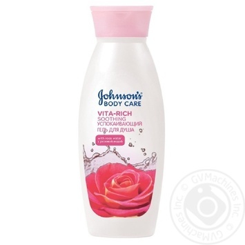 Гель для душа JOHNSON'S Body Care Заспокійливий з рожевою водою 250мл купити, ціни на МегаМаркет - фото 1