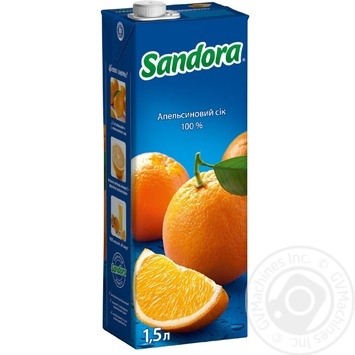 Juice Sandora orange 1500g tetra pak Ukraine - buy, prices for NOVUS - photo 1