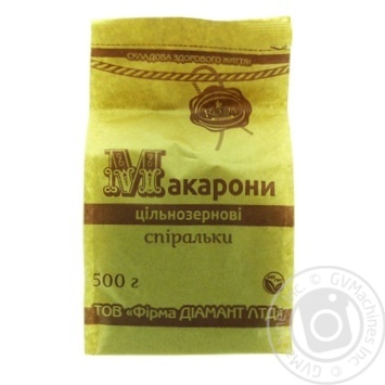 Макарони спіральки Козуб продукт цільнозернові 500г купити, ціни на МегаМаркет - фото 2