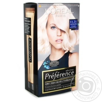 Фарба для волосся L'Oreal Recital Preference 11.21 Ультраблонд холодний перламутровий купити, ціни на МегаМаркет - фото 2
