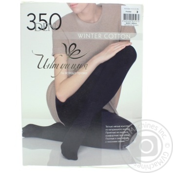 Intuicia Winter Cotton Black Women's Tights 350den 2s - buy, prices for MegaMarket - photo 1