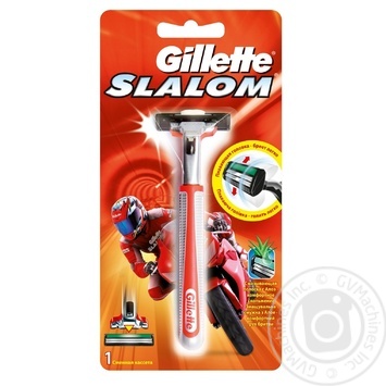 Бритва Gillette SLALOM Red c 1 сменным картриджем купить, цены на МегаМаркет - фото 3