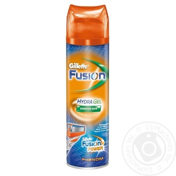 Гель для бритья Gillette Fusion Power Phenom Sensitive Skin 200мл