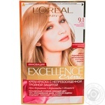 Крем-краска для волос L'Oreal Excellence Creme 9.1 очень светло-русый пепельный
