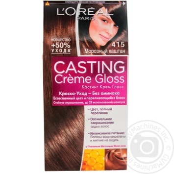 Краска-уход для волос L'Oreal Casting Creme Gloss 415 Морозный каштан без аммиака купить, цены на МегаМаркет - фото 1