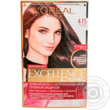 Крем-краска для волос L'Oreal Excellence Creme 4.15 Морозный шоколад купить, цены на МегаМаркет - фото 6